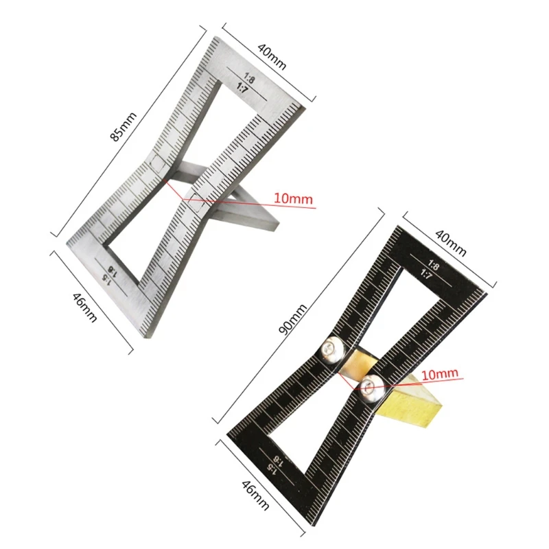 

Линейка «Ласточкин хвост», маркер из нержавеющей стали для работы по дереву, для столярных работ со шкалой