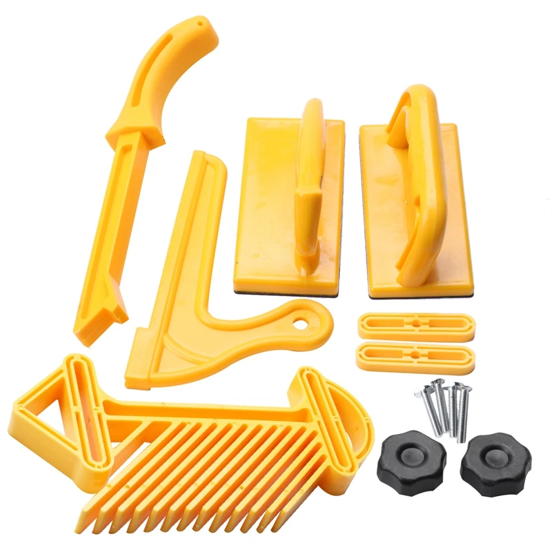 

5Pcs Safety Push Block Stick Feather Board Set Woodworking Router Table Tools Short Push Blocks
