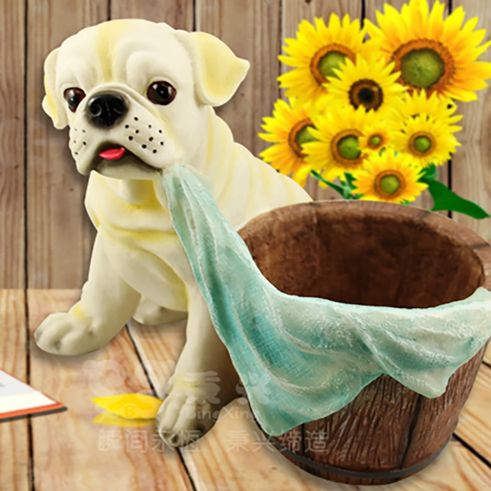 Тюльпаны суккулент растение Садоводство настольная милая собака форма офис