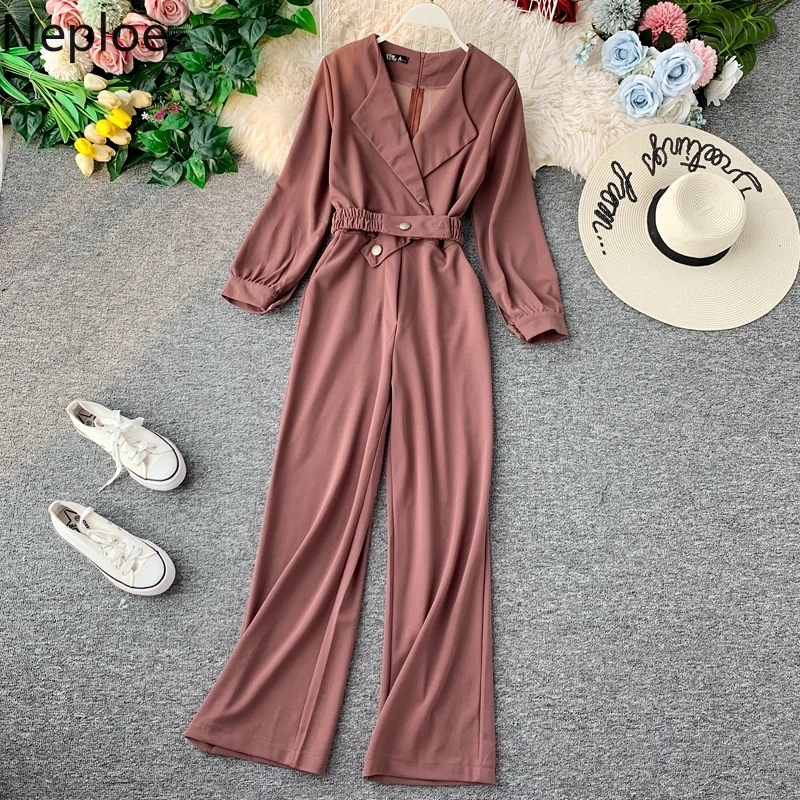 Женские однотонные комбинезоны с высокой талией весна 2020 боди длинным рукавом и