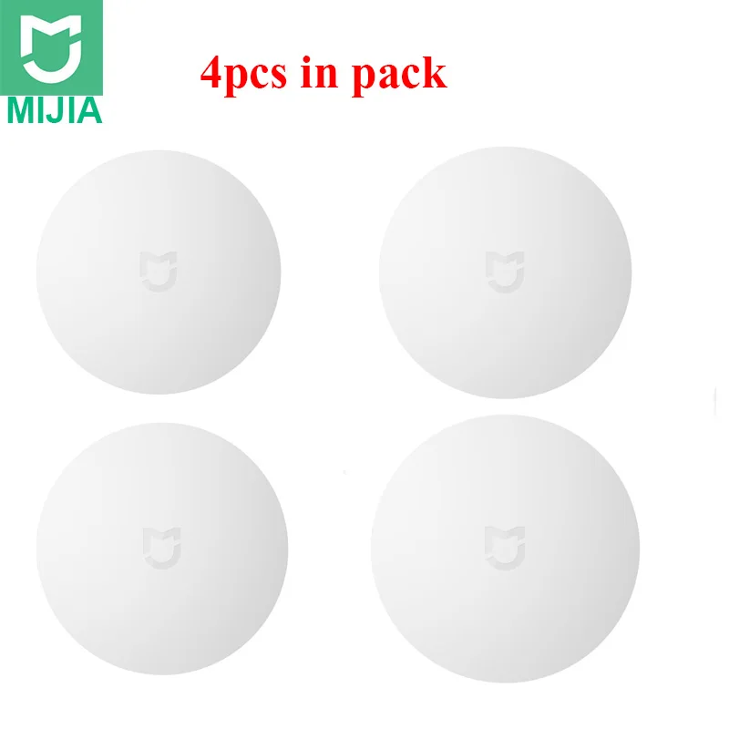 4pcs Xiaomi умный беспроводной переключатель для xiaomi умный дом центр управления умный Многофункциональный белый переключатель в коробке - Цвет: 4pcs