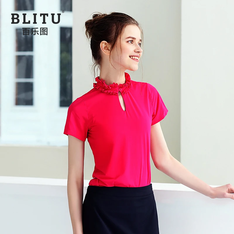 BLITU Golf Женская рубашка Летняя женская спортивная одежда сухая футболка с