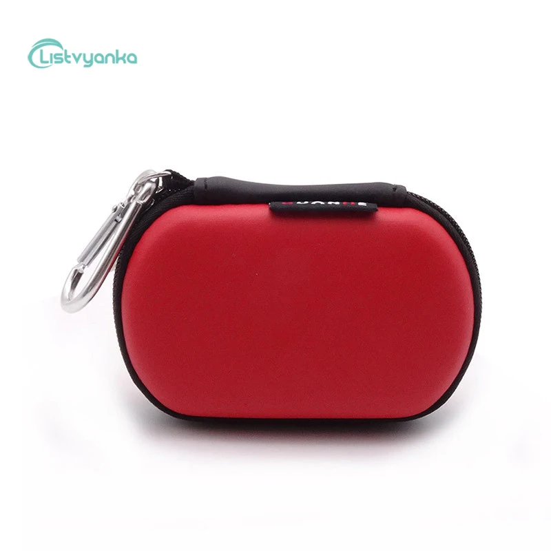 Чехол органайзер для наушников сумка хранения кабелей мини коробка на молнии