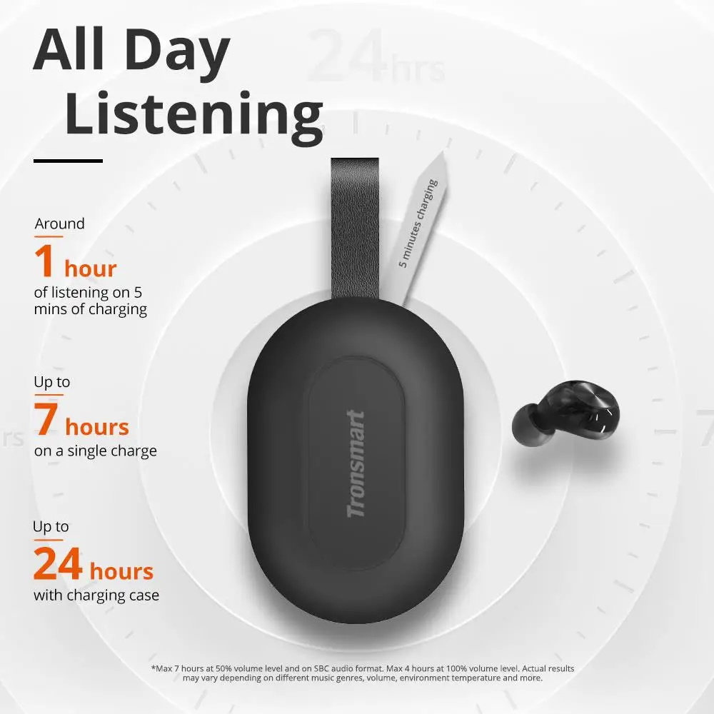 TWS-наушники Tronsmart с поддержкой Bluetooth 5 0 и защитой от брызг | Электроника