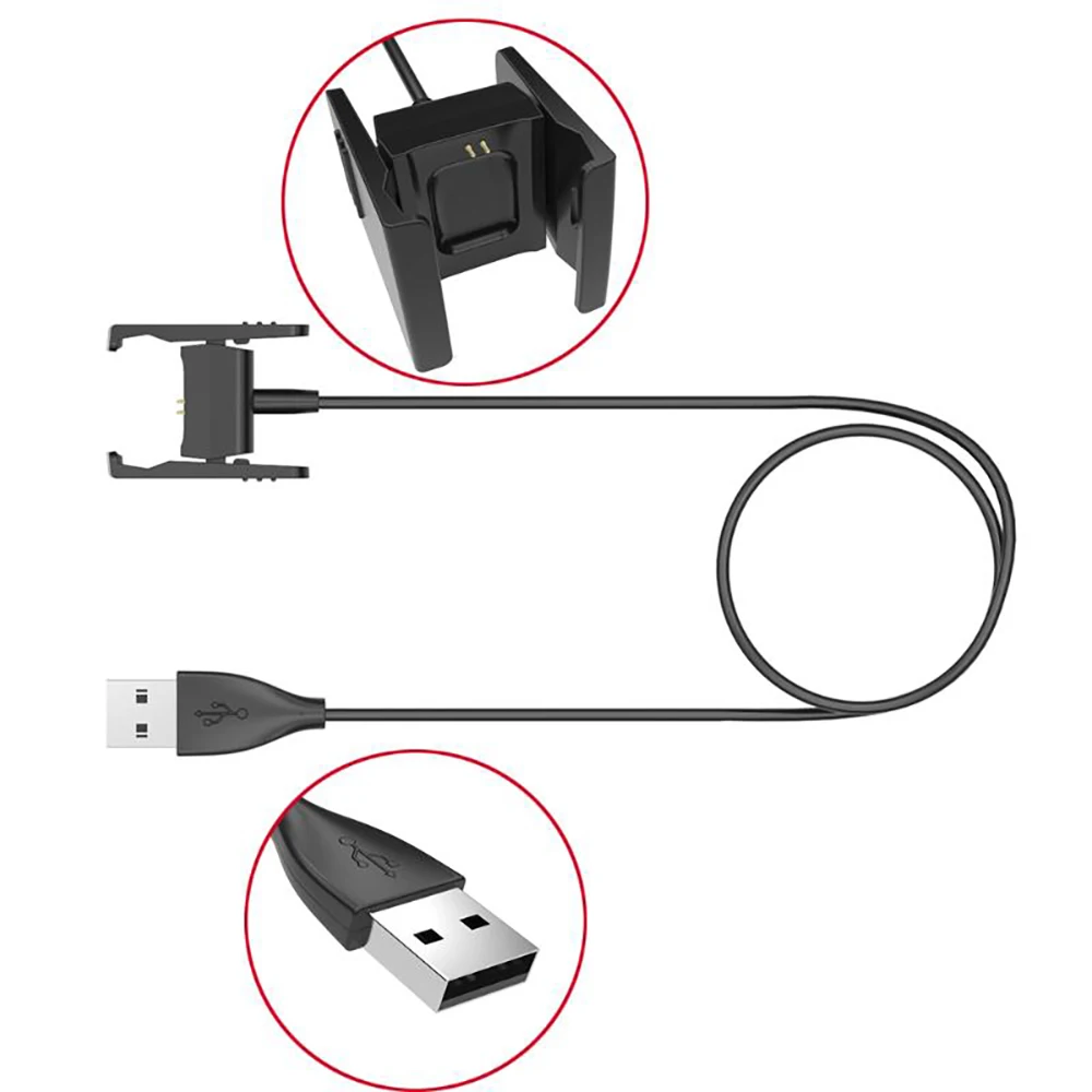 

High Quality USB Replacement Charging Cable Cord Clip Dock Fast Charger Portable Adapter For Fitbit Charge 2 Charge2 Smart Watch