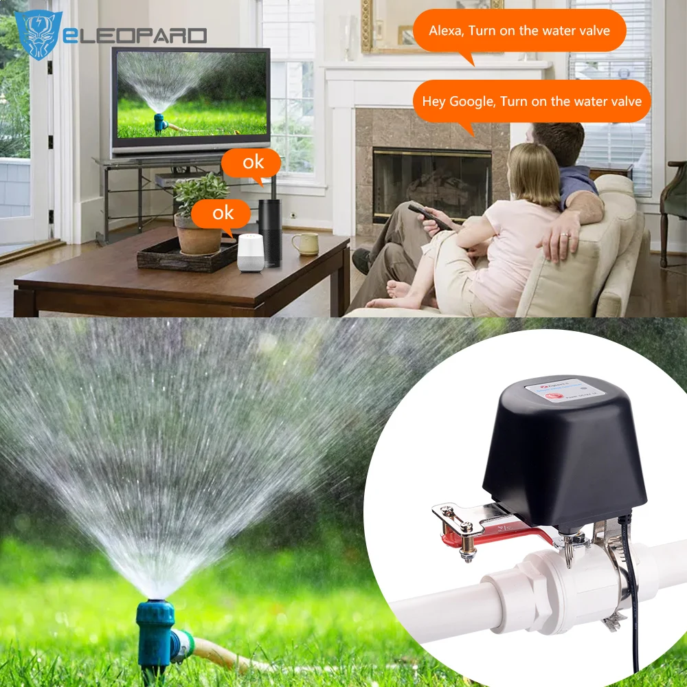 ELEOPARD Zigbee Smart Wireless Control Gas Water Valve Life Shut OFF Controller |