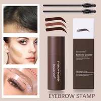 dark brown eyebrow stamp shaping kit professional eye brow gel stamp makeup kit with brushes natural hair line contour stick