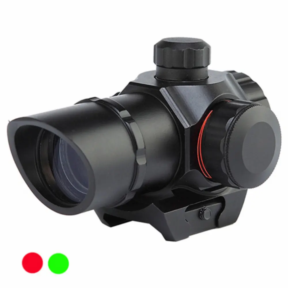 

1 x 22 Tactical Red/Green Dot Sight Scope Dual illuminated Reticle Airsoft Aiming Riflescope for Hunting fit 20mm Rail Mounts