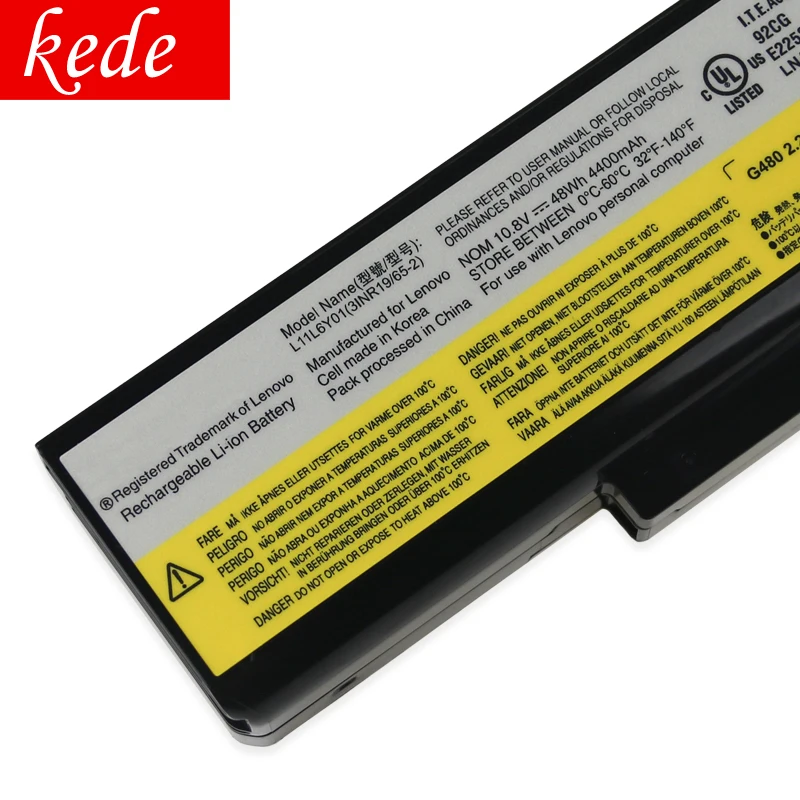 Kede Оригинальный аккумулятор для ноутбука lenovo ideapad G480 G485 Y480 G410 G400 G500 G510 G580 Z480 Z485 G585 10