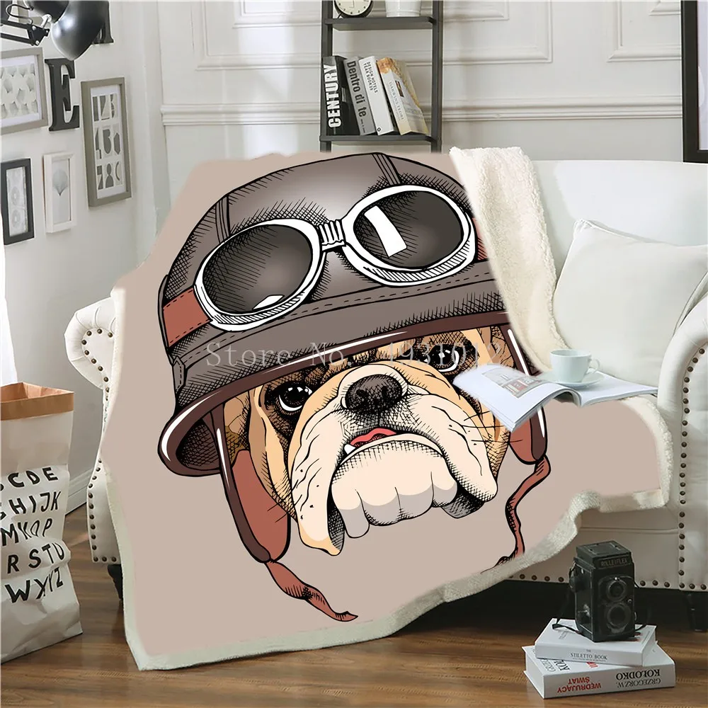 

French Bulldog Dog Cute Ultra-Soft Fleece Blanket Flannel Velvet Plush Throw Blanket Office Nap Rest Sherpa Design Blanket