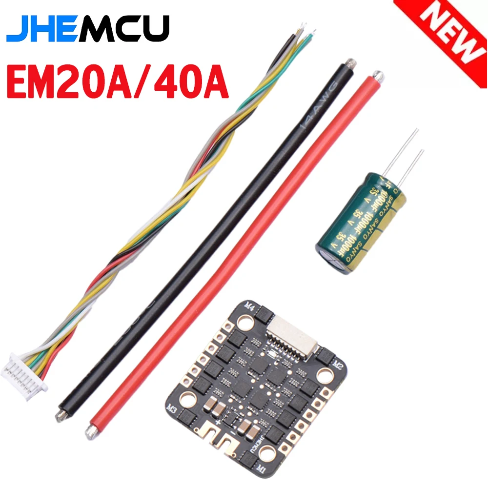 JHEMCU EM20A EM40A blheli _ S DShot600 2 6S 4 в 1 бесщеточный ESC для FPV гоночных микро дронов запчасти