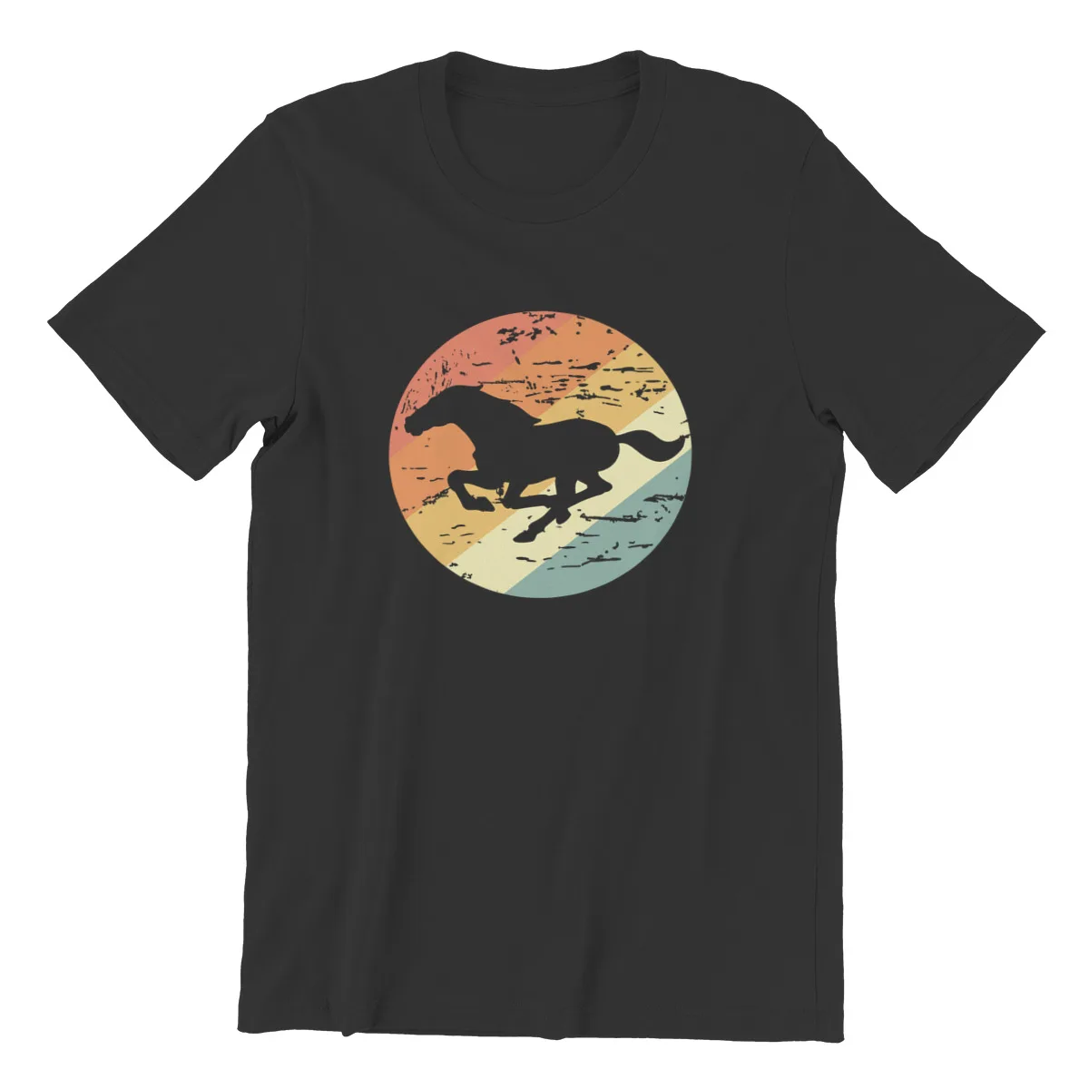 Для мужчин футболки знаков зодиака лошадь футболка с принтом под заказ Забавный