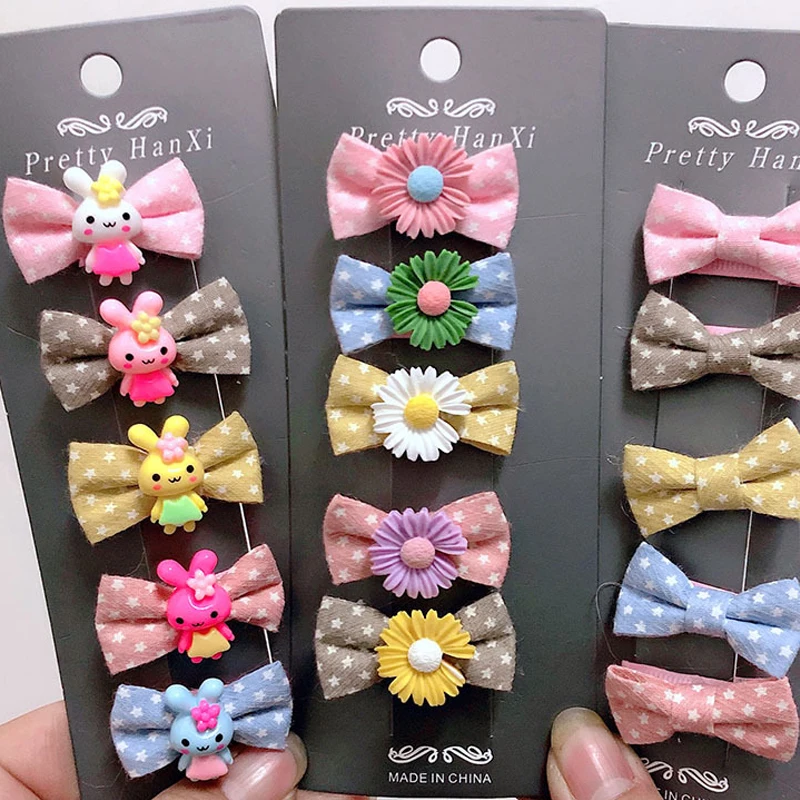 

10Pcs/lots Candy Color Baby Mini Small Bow Hair Clips Hair Pearl Flower Pins Barrettes for Children Girls Kids Hair Accessories