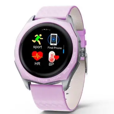 V18 Смарт часы для женщин полный круглый сенсорный экран женский браслет