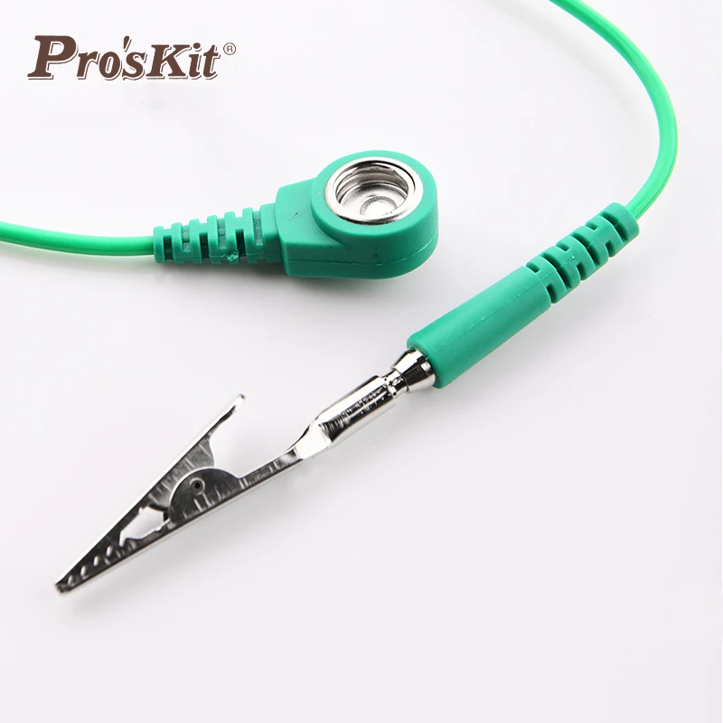Pro'sKit 3 м зеленый проводной антистатический ремешок на запястье AS 611 резиновая