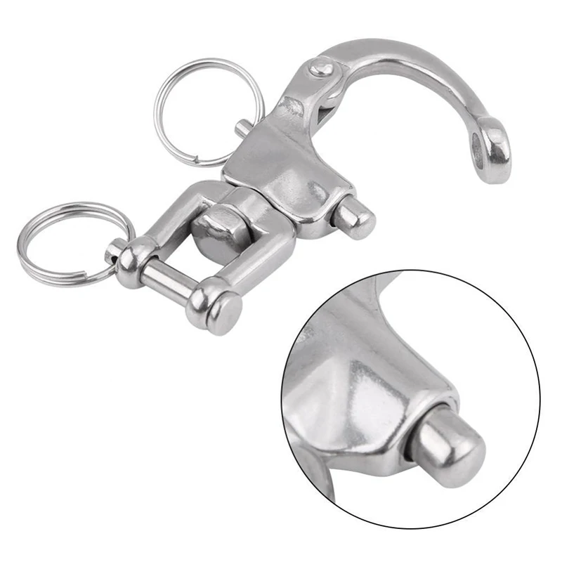 

Hook Outdoor 2-3/4Inch Snap Stainless Steel Swivel Shackle Marine Yacht Replacement Supplies Parts Accessories Useful