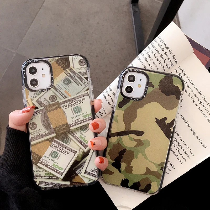 Чехол для iPhone 11 Pro X XS MAX 7 8 6 plus прозрачный мягкий силиконовый чехол с камуфляжным