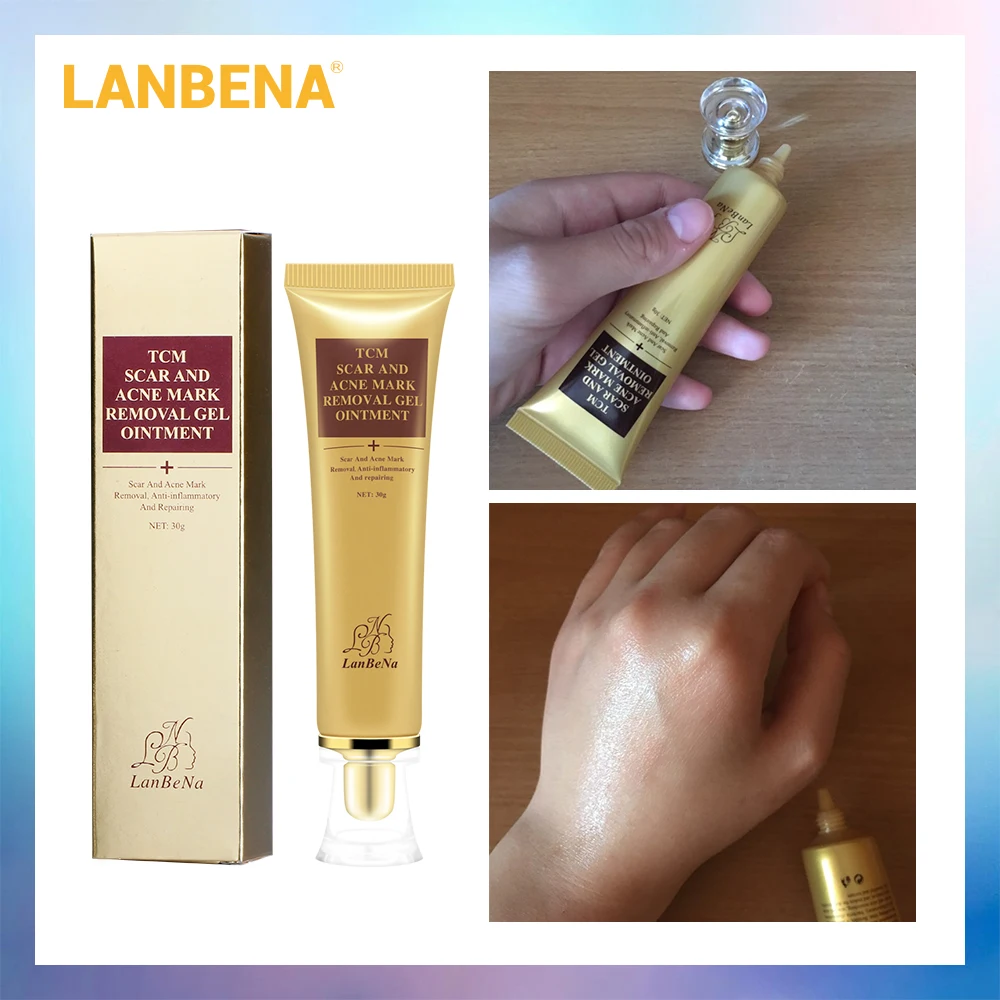 LANBENA TCM гель для удаления шрамов и акне, мазь 30 г, лечение акне, отбеливающий крем для лица от угрей, растяжек