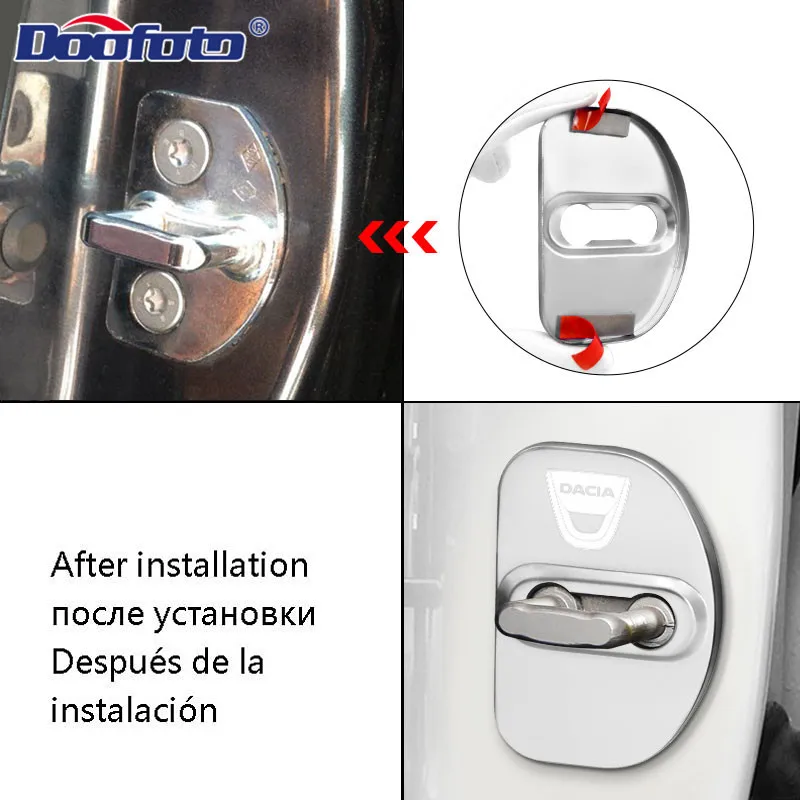 Крышка дверного замка автомобиля Авто эмблемы чехол для Dacia logan MK2 Stepway Duster 2 DD2