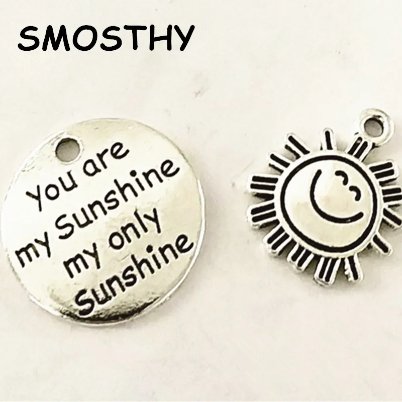 20 шт высокого сплава 25 мм ты мой Солнечный свет только моя подвеска sunshine DIY улыбка