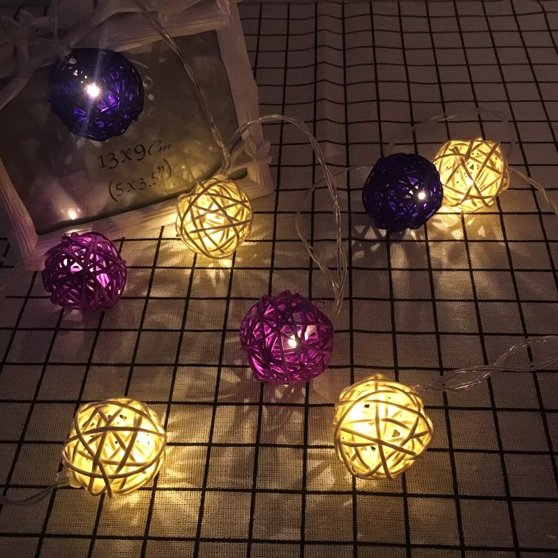 

Hollow Ball LED String Lights Christmas Strip Light Bedroom Garland Curtain Colorful Holiday Decoration Party Guirnalda Luces