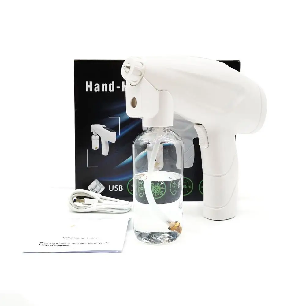 Портативный беспроводной Перезаряжаемый нано распылитель пистолет синий для