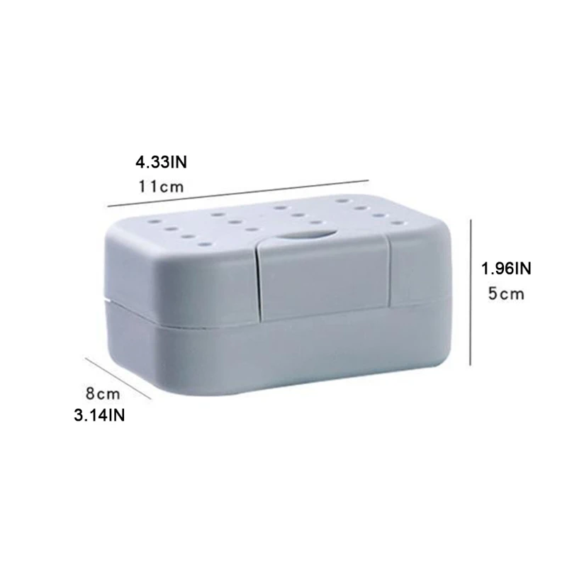 

Travel Soap Box with Lid Plastic Soap Dish Case Container Durable for Bath Camping Home Shower Bathroom Storage Organizer