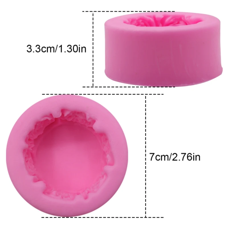 3D Round Rose Flowers Shape Silicone Soap Mold DIY Handmade Molds Making Cake Candle Craft Decoration | Дом и сад