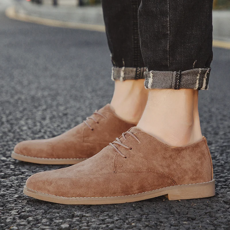 Fashion England Trend Casual Shoes Men Flock Oxford Wedding Leather Dress Flats Waterproof Plus Siz 46 | Обувь