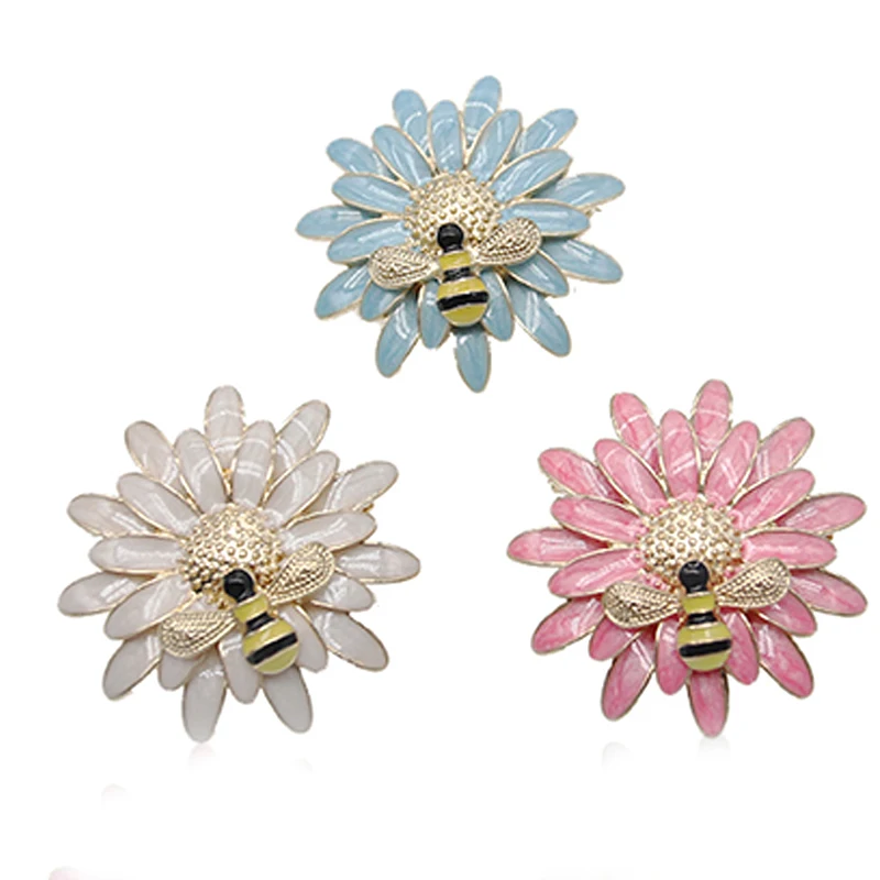 100 шт. красивая мягкая эмаль цветок от солнца Маргаритка мед пчела насекомое