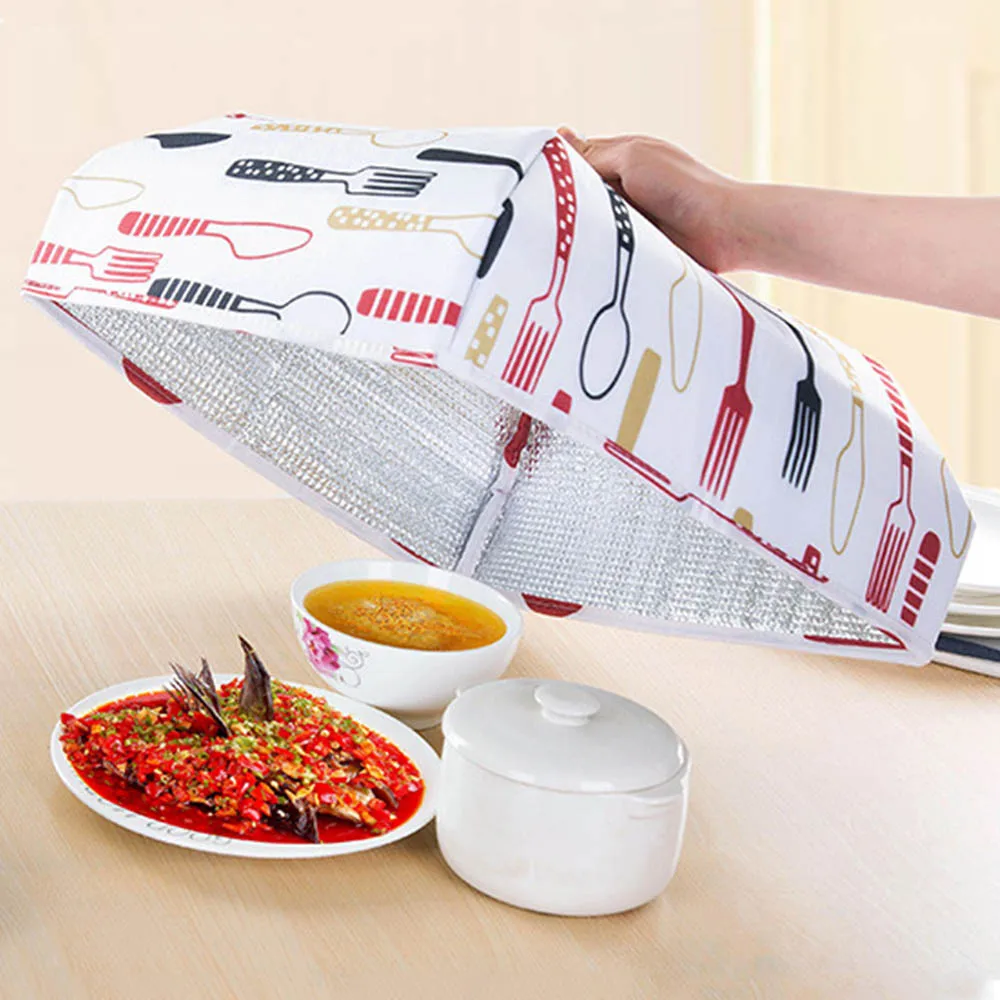 Полезные 2 размера алюминиевая фольга Крышка для еды складные крышки сохраняющие