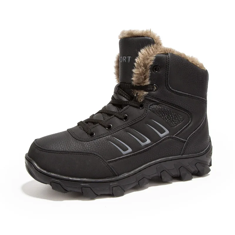 

Winter Boots Men's Martin Snow Boots Plus Velvet Thick Warm High Top Shoes Outdoor Waterproof Casual Shoes Classic Tooling Shoes