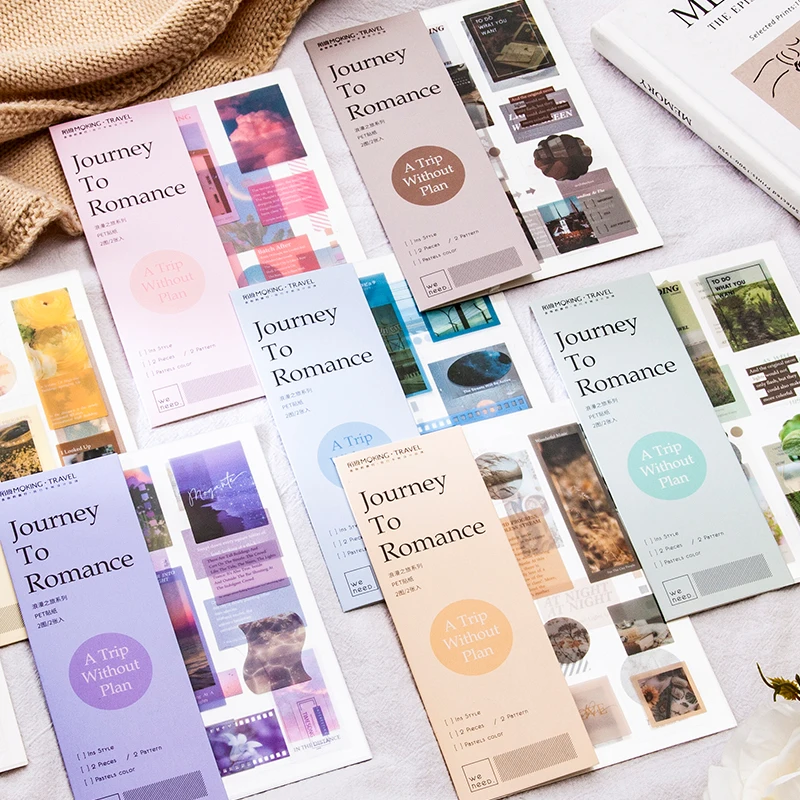 2 шт. Романтический туда и обратно серии INS эстетика наклейки дневник украшение