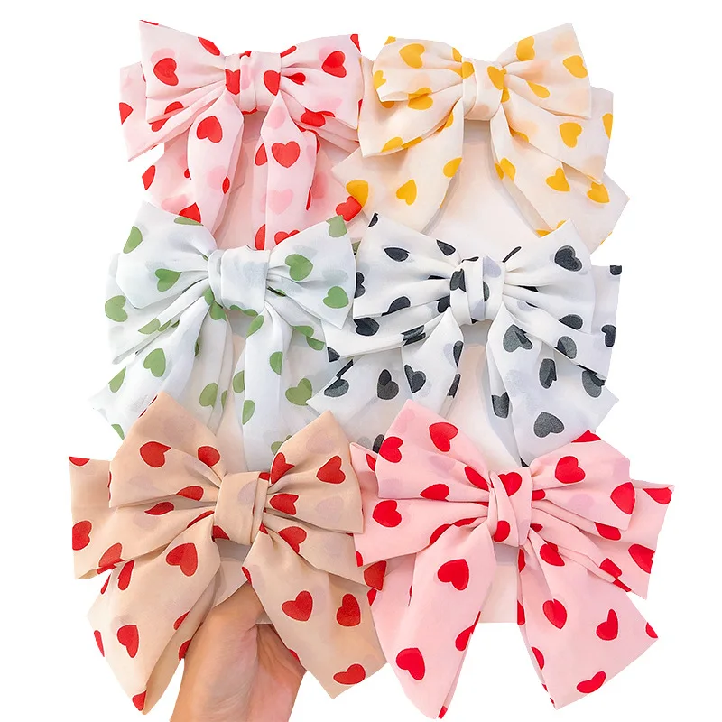 

Ncmama шифоновая двухслойная заколки с бантами для волос для девочек Для женщин французский Заколки для волос заколка для волос с изображение...