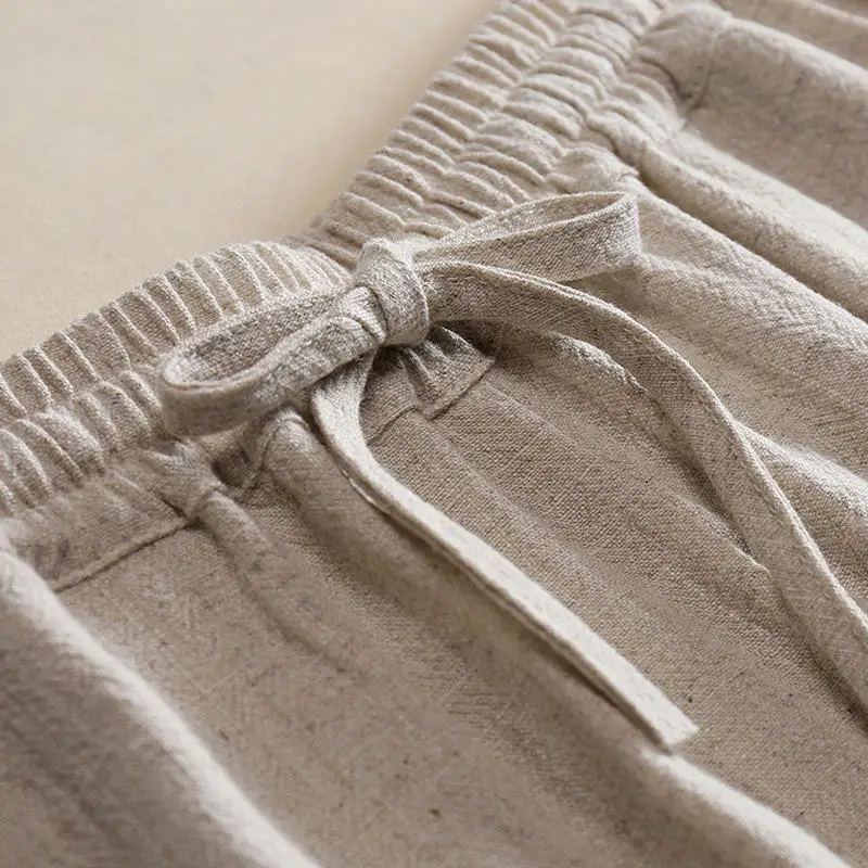 

Casual Wide Leg Pants Women Loose Cotton And Linen High Waist Pants Female Streetwear Straight Trousers Women Pants Solid Q2773