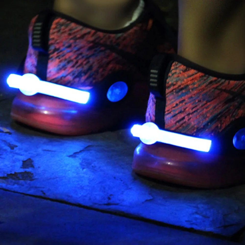 2 шт. светодиодный Предупреждение светильник клип на обувь красочные мигающий