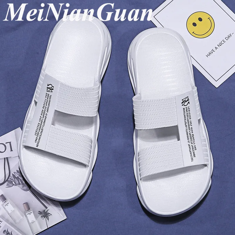 Шлепанцы L13 мужские для дома и душа мягкие пляжные сандалии плоская подошва