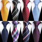 Мужской деловой Свадебный шелковый галстук 8 см, серебристо-синий галстук в горошек, Модный женский Официальный галстук, галстук в подарок