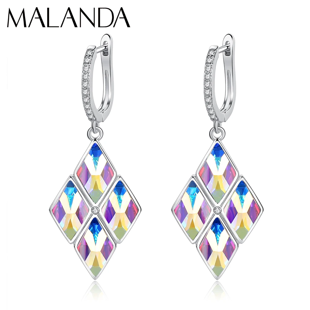 

Malanda Crystals From SWAROVSKI Drop Earrings For Women New Fashion Elegant Dangle Earrings Wedding Party Jewelry Gift