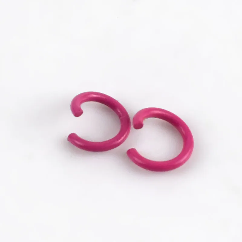 15Rose red Meetee 100 шт 1,2*8 мм конфетные цвета маленькое металлическое кольцо соединение открытие уплотнительное кольцо Пряжка DIY брелок сумка ювелирные аксессуары BD480 - Цвет: 15Rose red