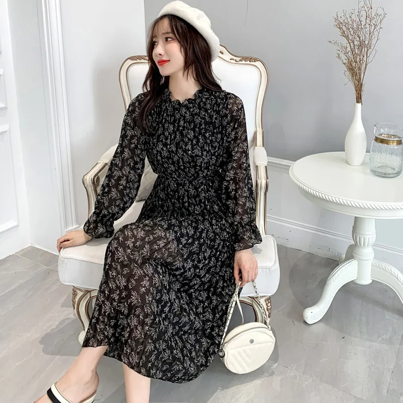 Женское шифоновое платье YAMDI элегантное трапециевидной формы в Корейском стиле с