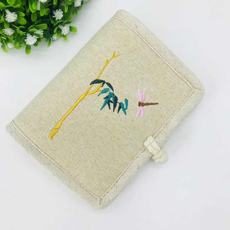 

Linen Cotton Embroidery Floral Women's Wallets Children Small Pouches Money Bags Female Purses Carteiras Feminina for Girls Boys