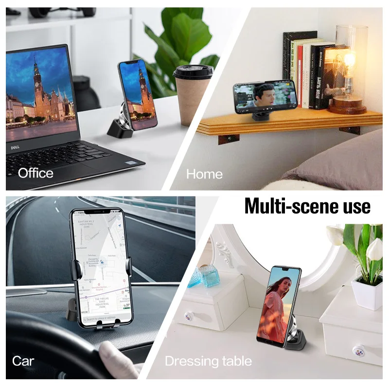 universal wireless car charger stand base air outlet clip accessories desktop dashboard fixed installation mobile phone holder free global shipping