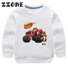 Детские забавные толстовки с изображением монстров, детские толстовки, пуловеры для малышей, топы, одежда для девочек и мальчиков, KYT5402