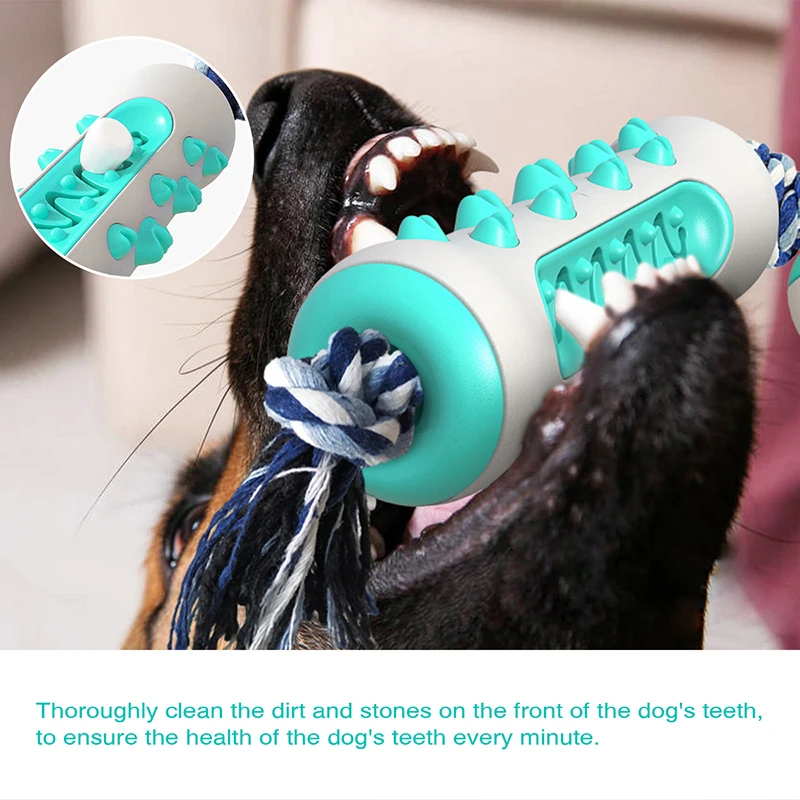 

Dog Toys for Aggressive Chewers Double Molar Stick Gnawing Cleaning Bone Multifunctional Dog Toothbrush for Small Medium Large