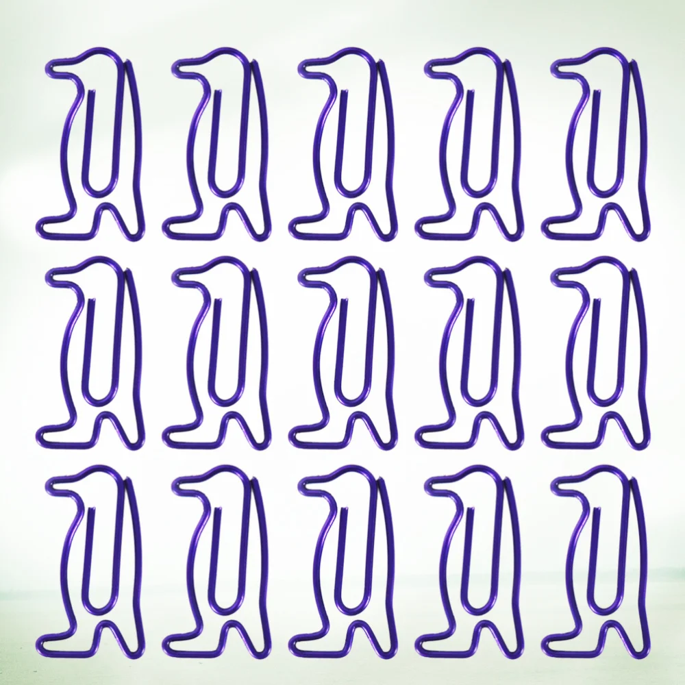 

30Pcs Colored Animal Penguin Paper Clips Colored Mini Penguin Paper Clips Notes Classified Clips Office Shool Stationer