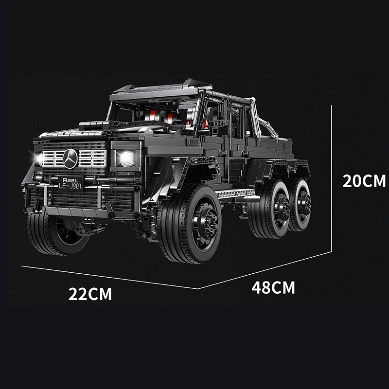1:8 Benz внедорожный 6x6 LAND CRUISER RC автомобиль 3300 шт. технический создатель города строительные блоки кирпичи игрушки рождественские подарки для детей