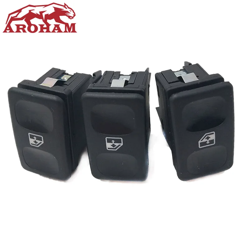 3PCS Car Black Plastic Metal Power Window Control Switch Button 191959855 BDP605 for VW Polo Golf Jetta MK2 1985 -1987 1988 1989 |