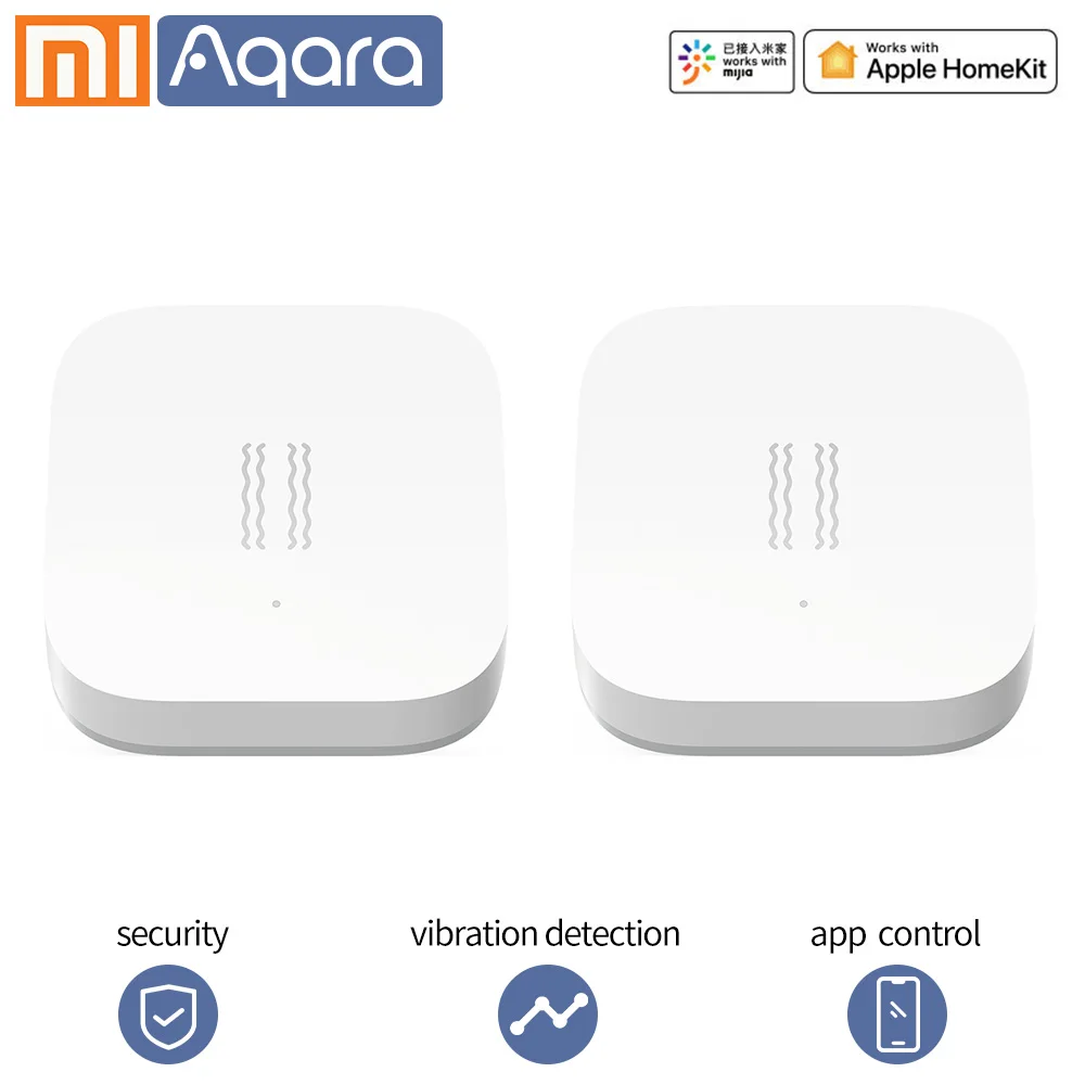 2 PCS Aqara датчик удара умный датчик движения Вибрация Обнаружение сигнализации Монитор Xiaomi Smart homekits датчик ZigBee - Цвет: 2 PCS