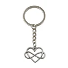 Новый горячий мужской брелок для ключей металлический брелок для ключей подарочные украшения сердечко серебряного цвета Бесконечность любовь навсегда кулон большая акция